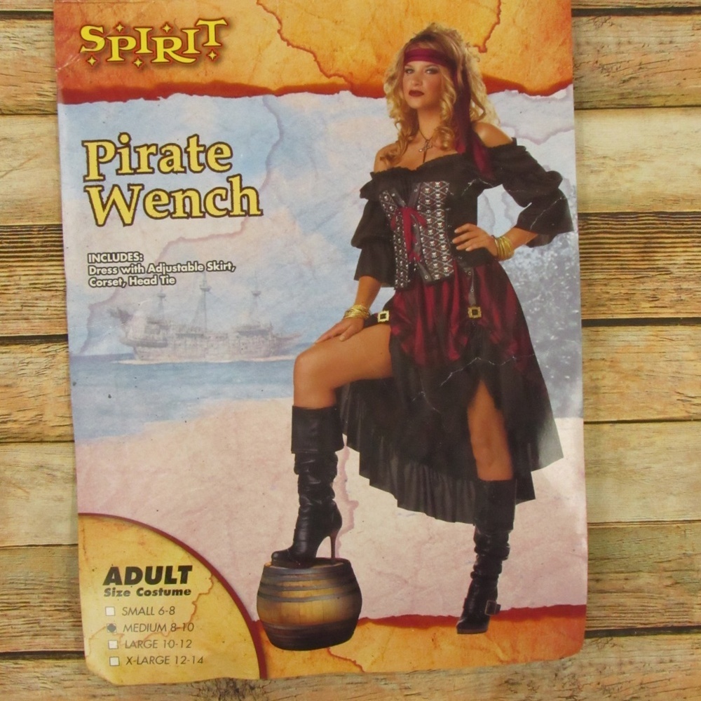 Spirit Pirate Wench Black/Red Adult M 8-10